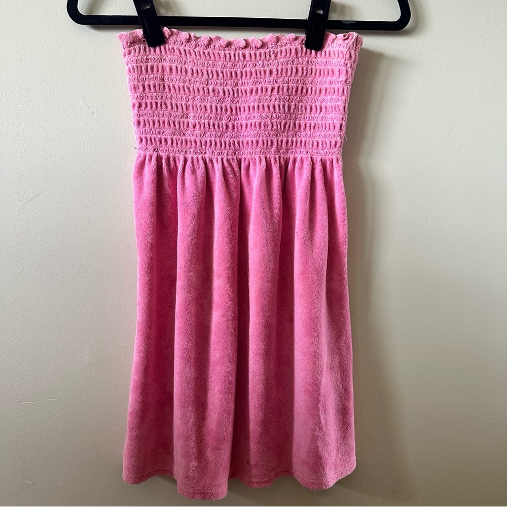 Juicy Couture Terry Smocked Strapless Tunic